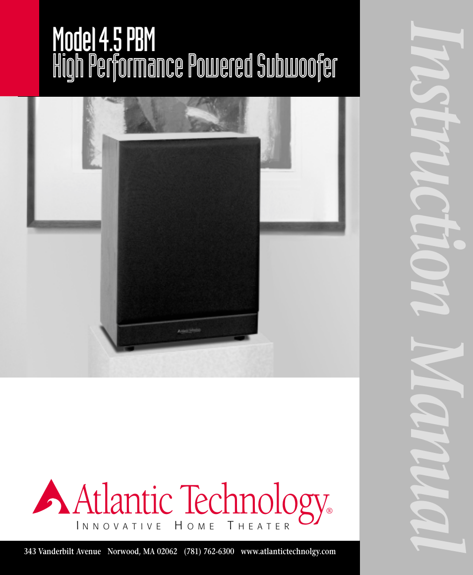 Atlantic Technology 4.5PBM User Manual | 12 pages