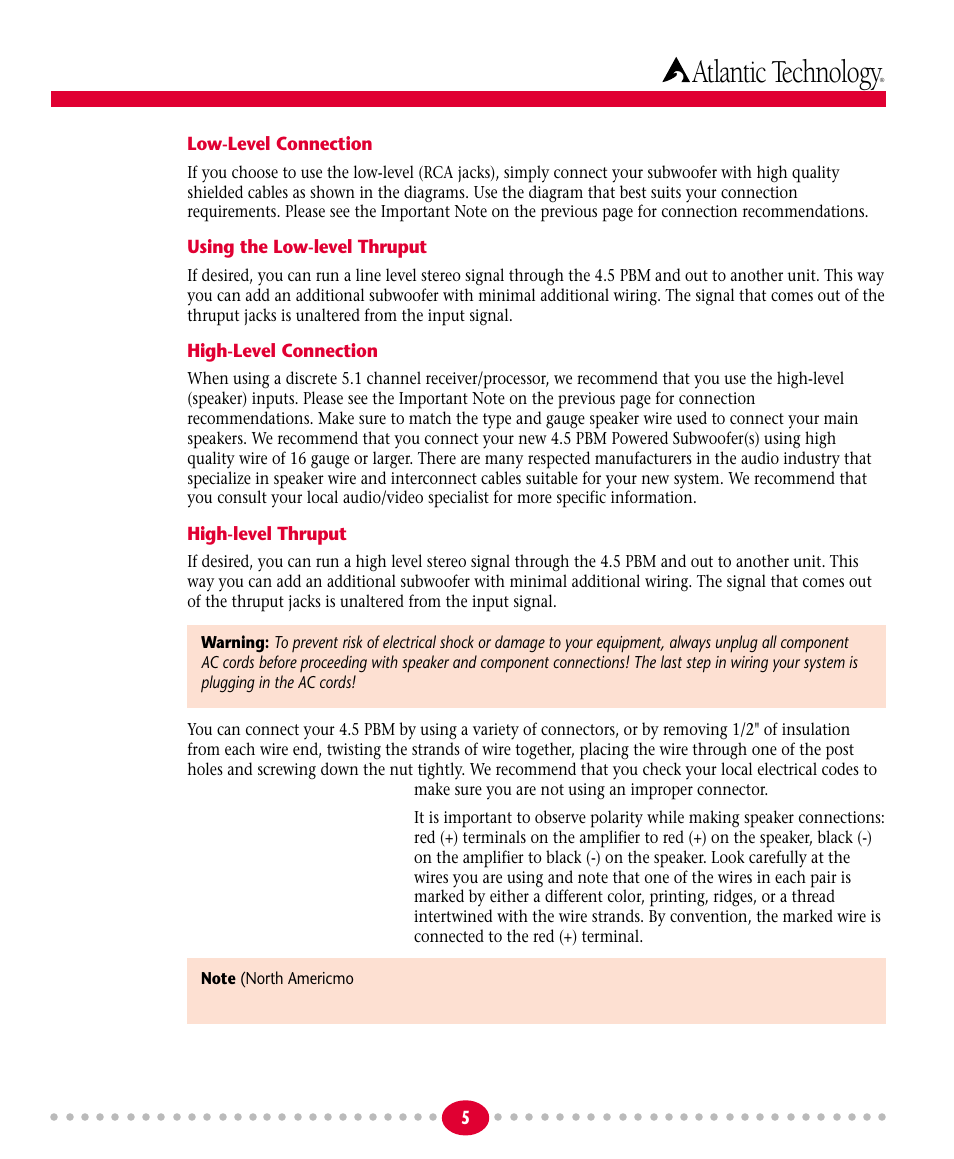 Atlantic technology | Atlantic Technology 4.5PBM User Manual | Page 5 / 12