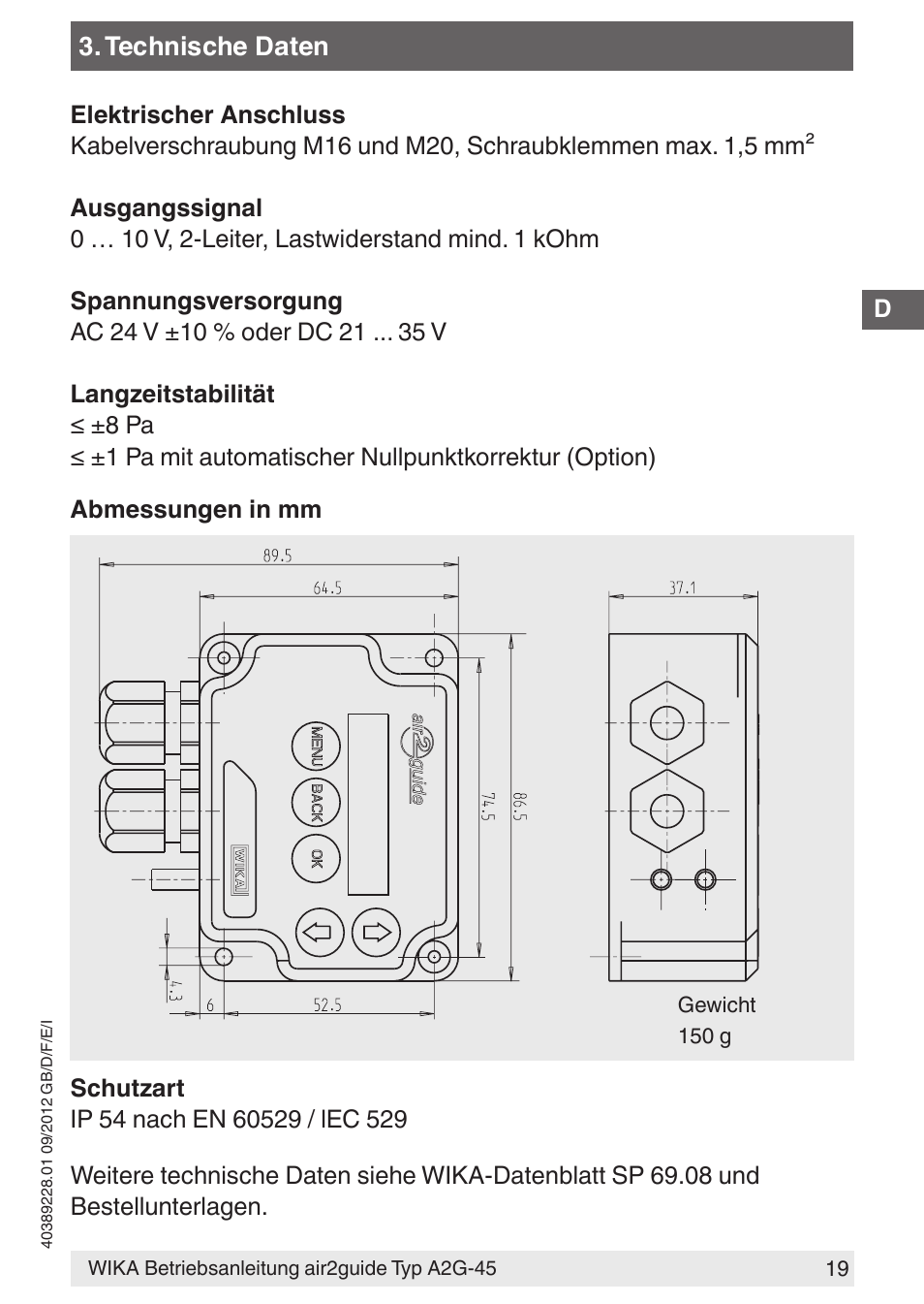 WIKA A2G-45 User Manual | Page 19 / 64