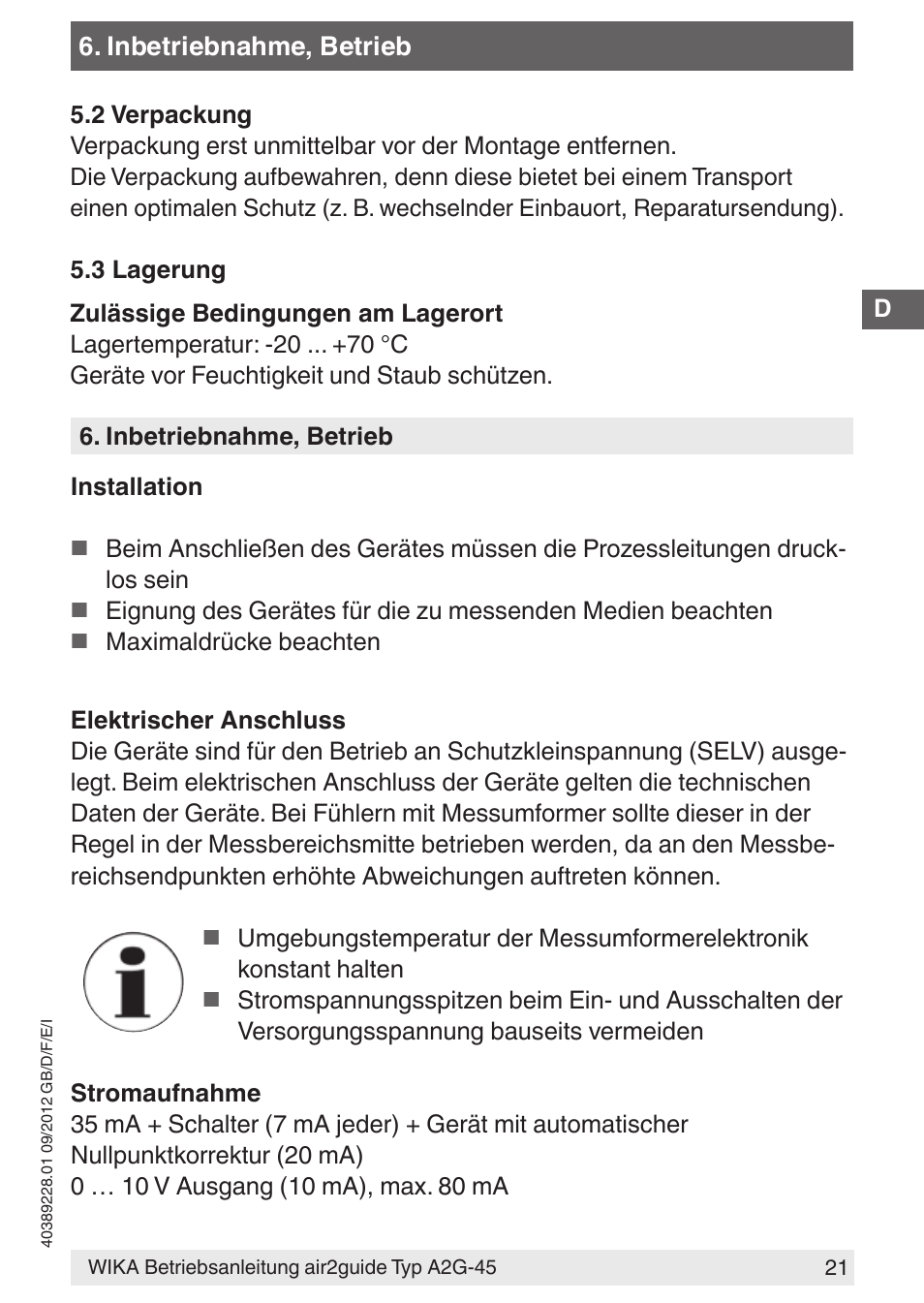 WIKA A2G-45 User Manual | Page 21 / 64