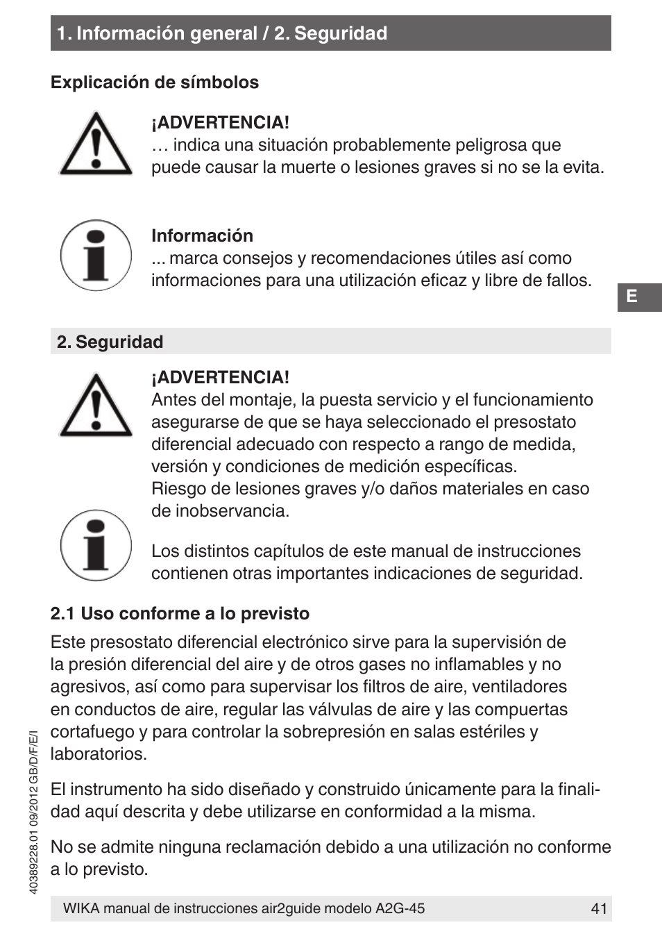 WIKA A2G-45 User Manual | Page 41 / 64