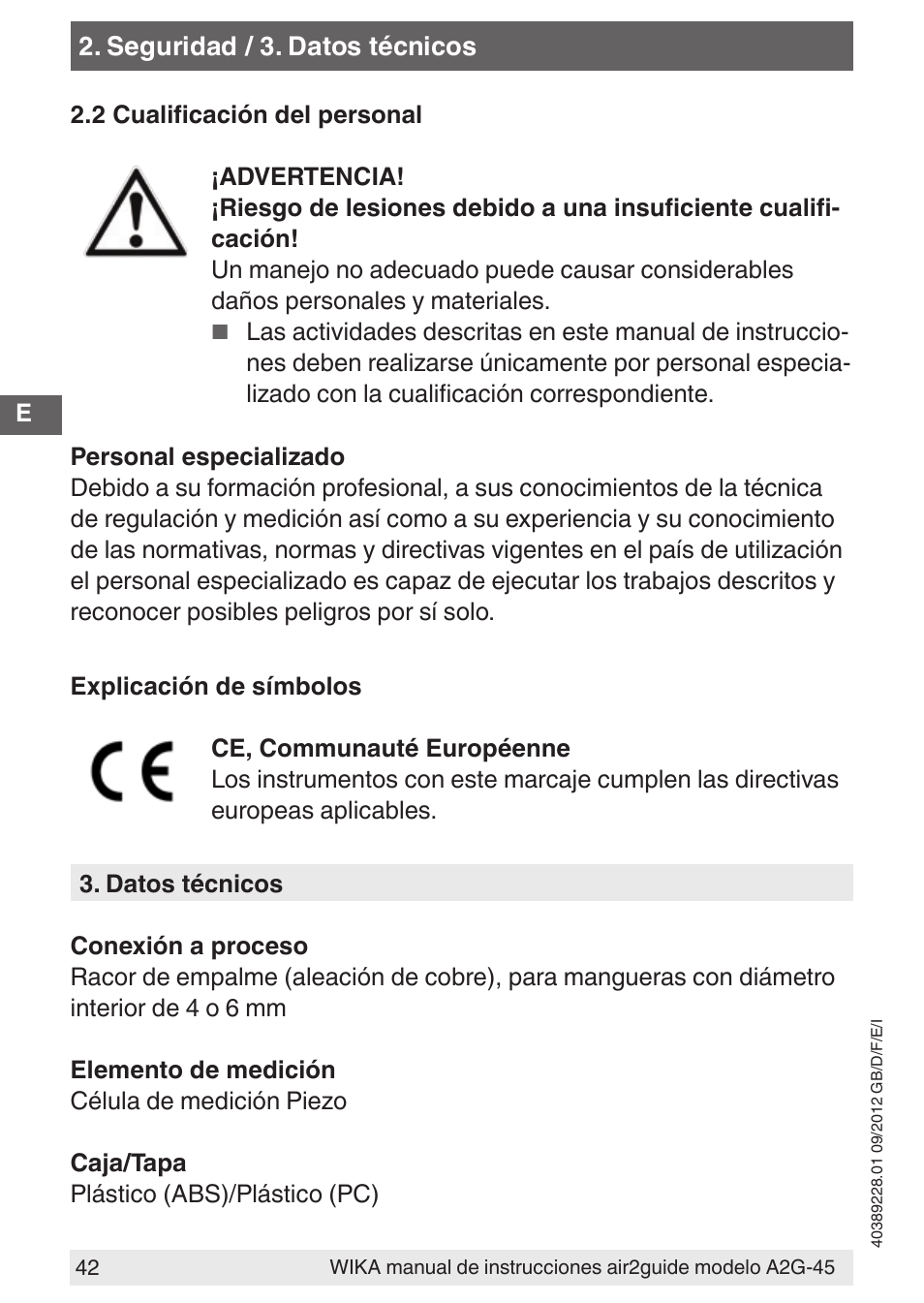 WIKA A2G-45 User Manual | Page 42 / 64