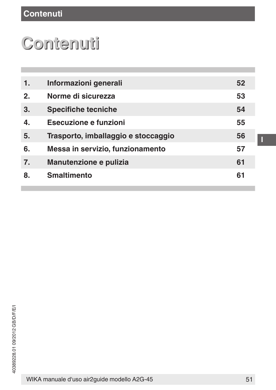 Contenuti | WIKA A2G-45 User Manual | Page 51 / 64