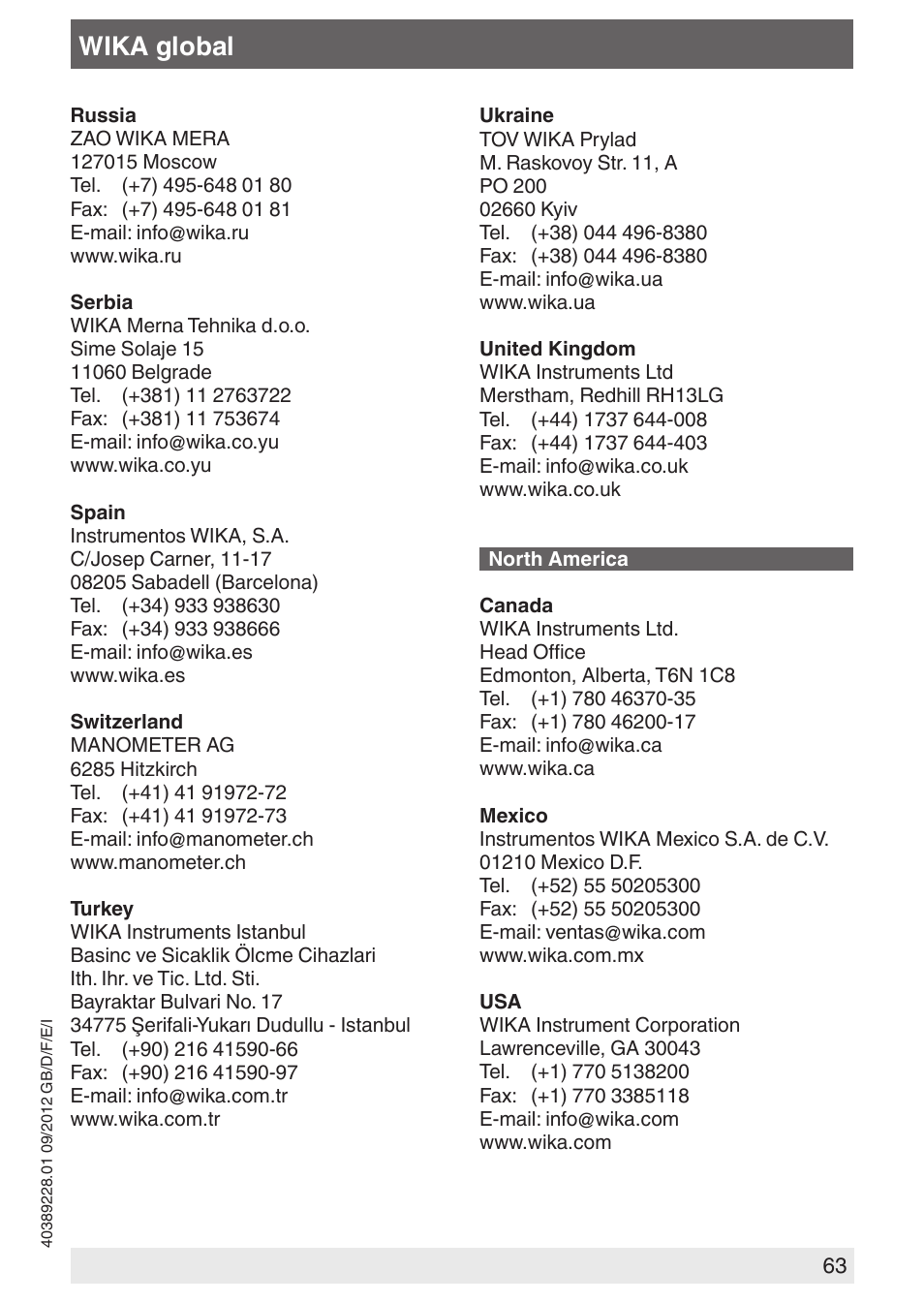 Wika global | WIKA A2G-45 User Manual | Page 63 / 64