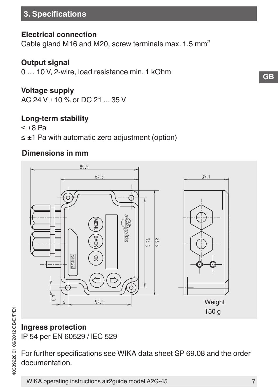WIKA A2G-45 User Manual | Page 7 / 64