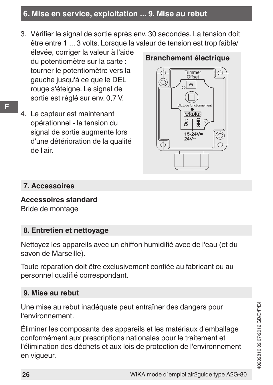 WIKA A2G-80 User Manual | Page 26 / 44