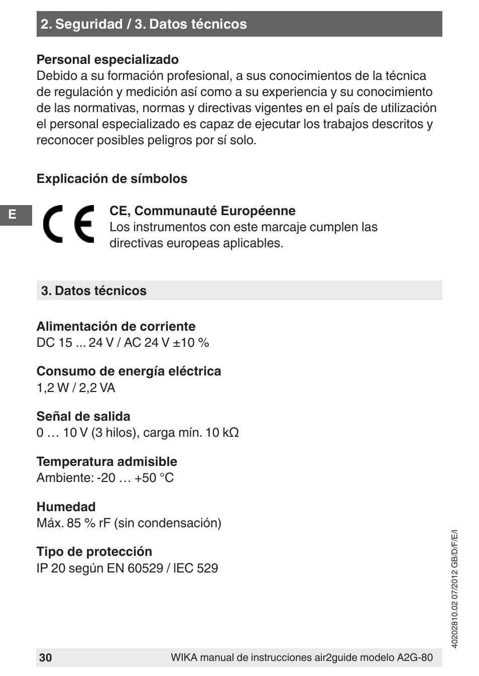 WIKA A2G-80 User Manual | Page 30 / 44