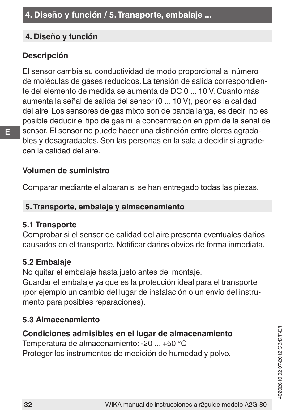 WIKA A2G-80 User Manual | Page 32 / 44