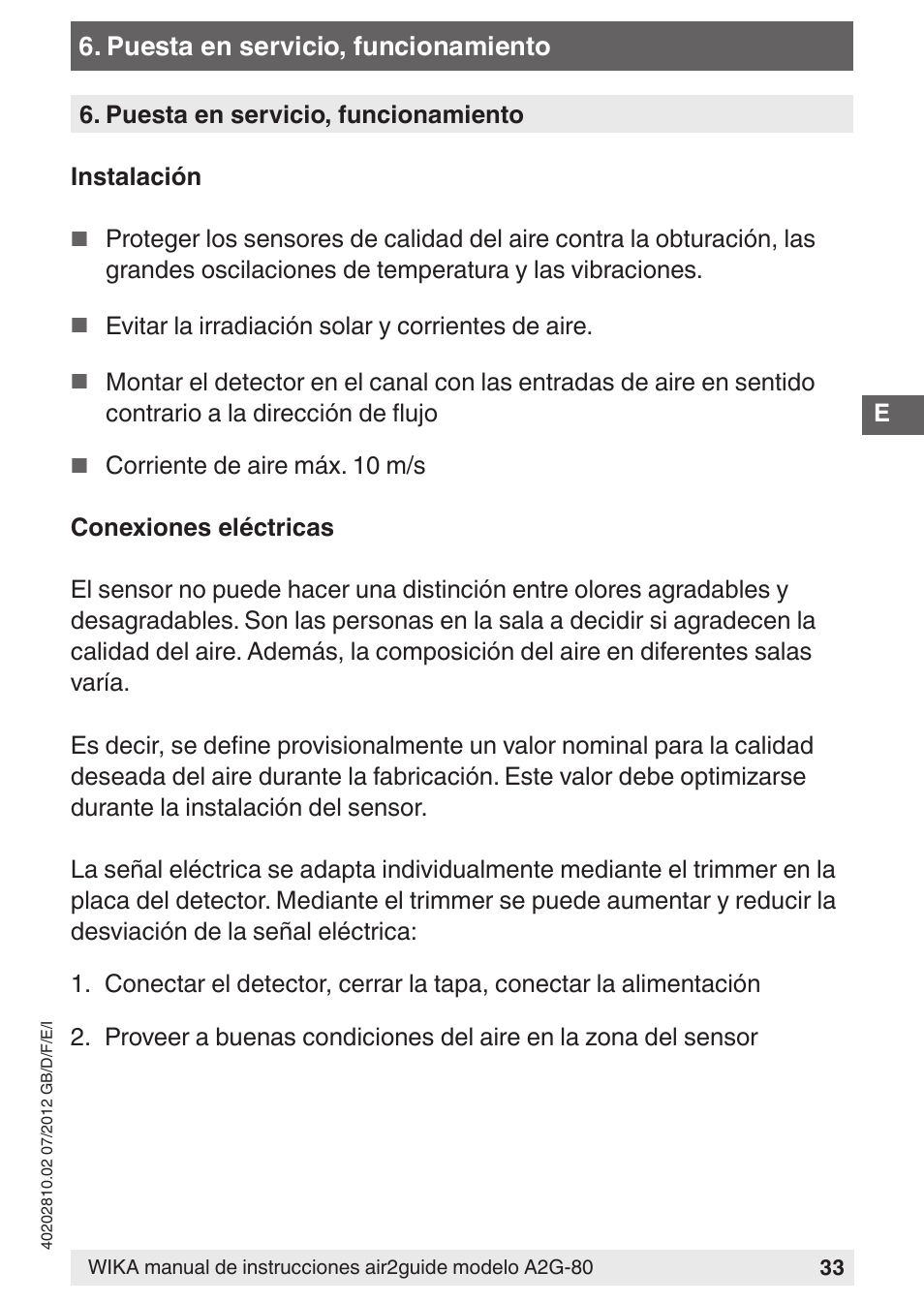 WIKA A2G-80 User Manual | Page 33 / 44