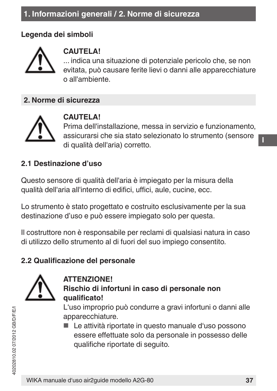 WIKA A2G-80 User Manual | Page 37 / 44