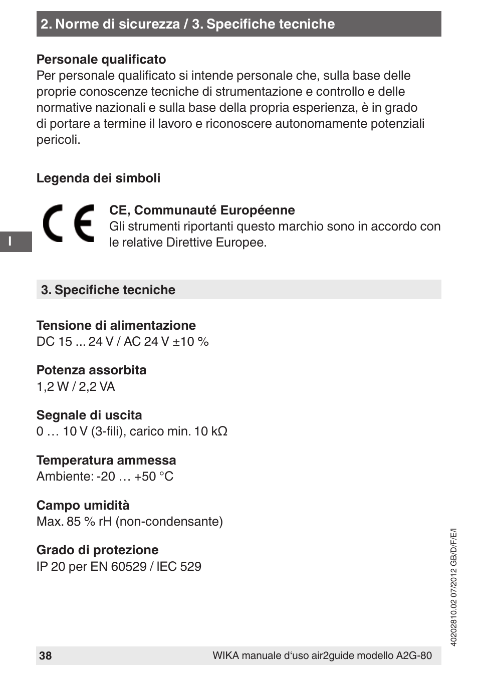WIKA A2G-80 User Manual | Page 38 / 44