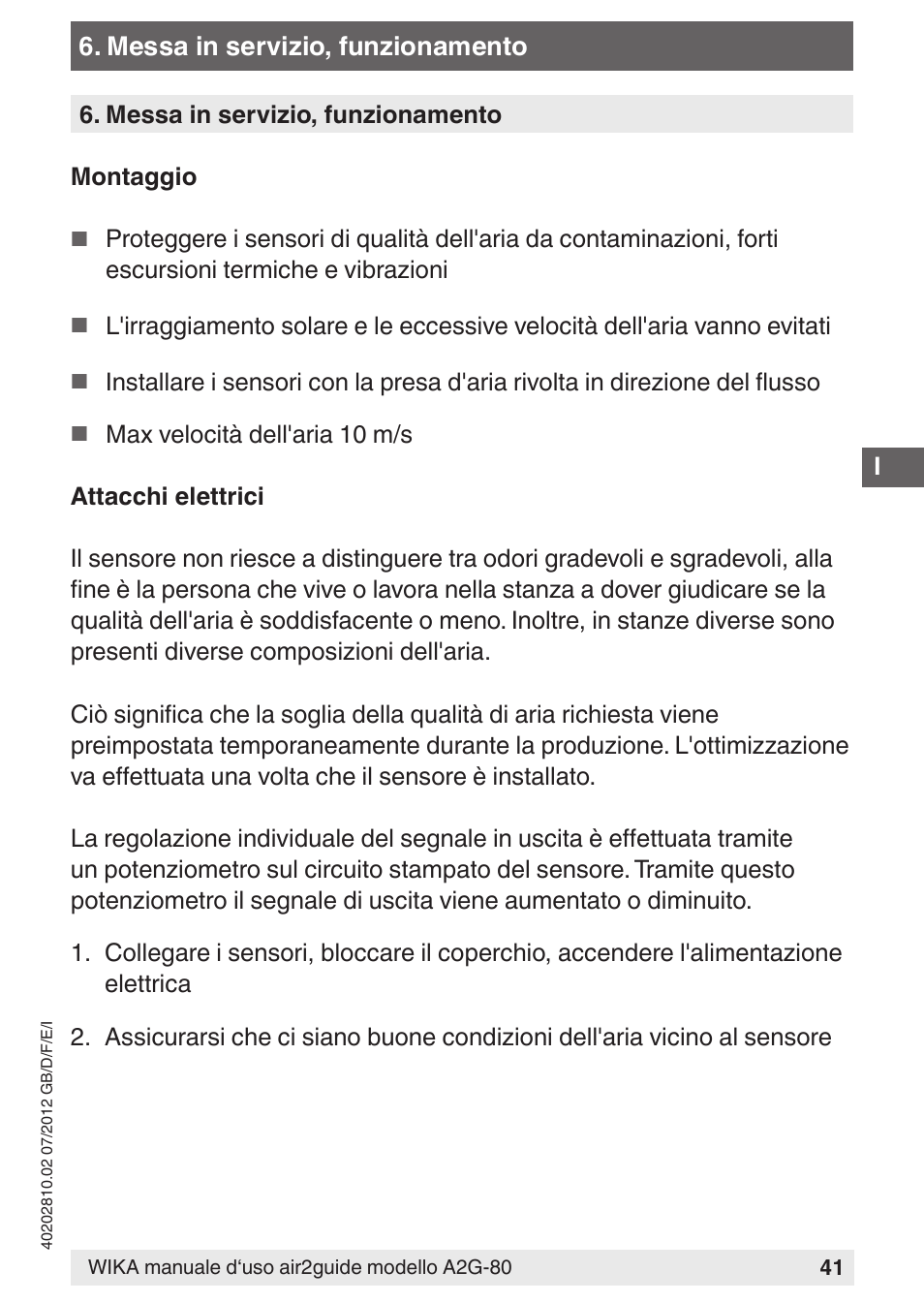 WIKA A2G-80 User Manual | Page 41 / 44