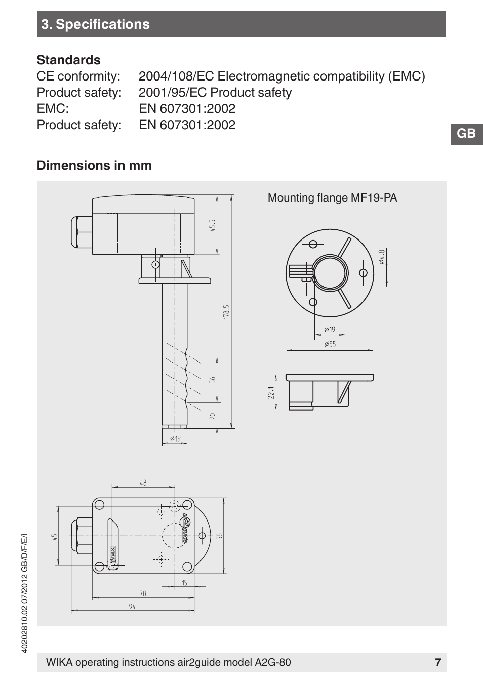 WIKA A2G-80 User Manual | Page 7 / 44