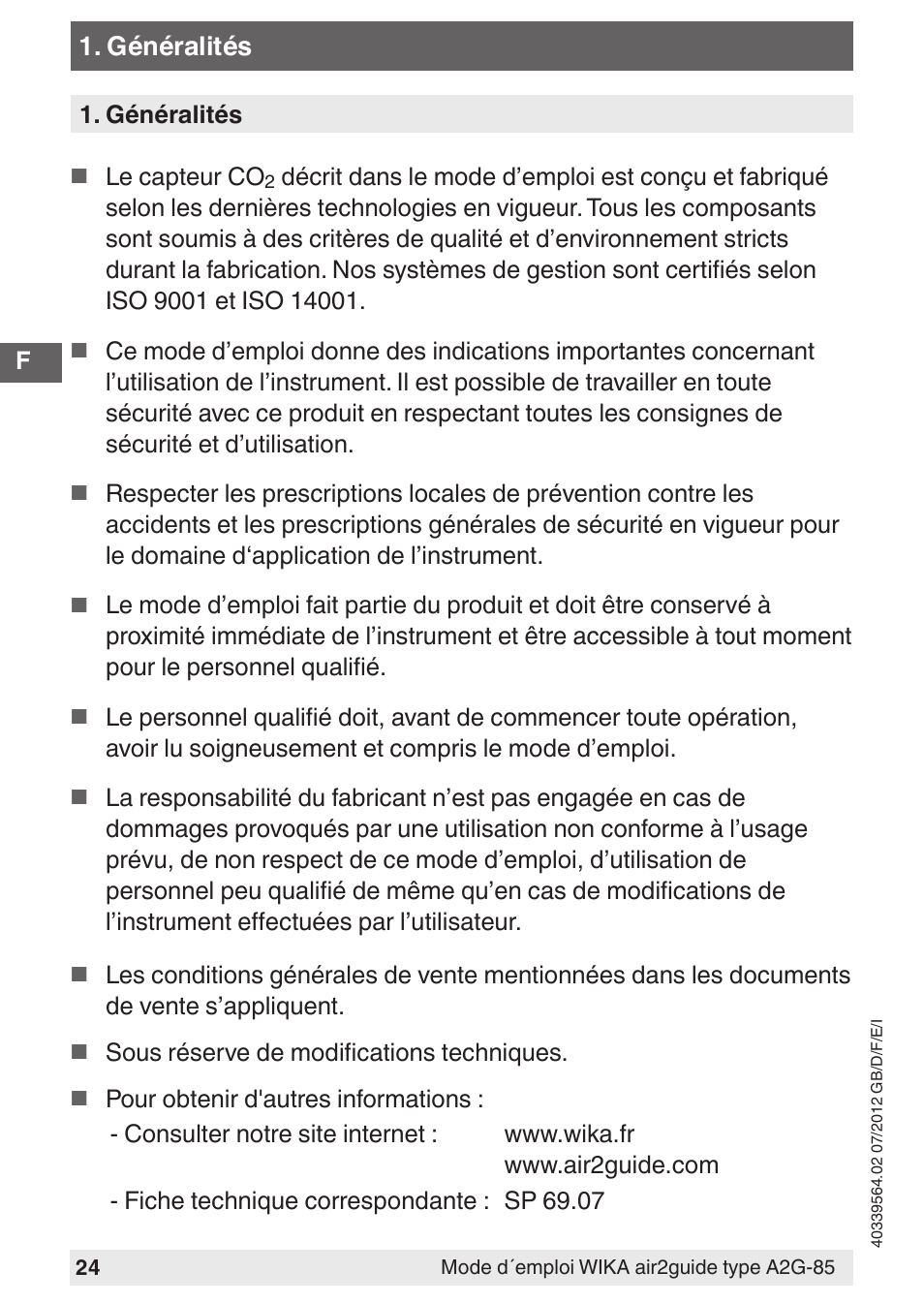 WIKA A2G-85 User Manual | Page 24 / 56
