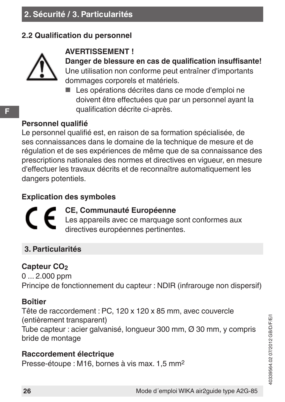 WIKA A2G-85 User Manual | Page 26 / 56