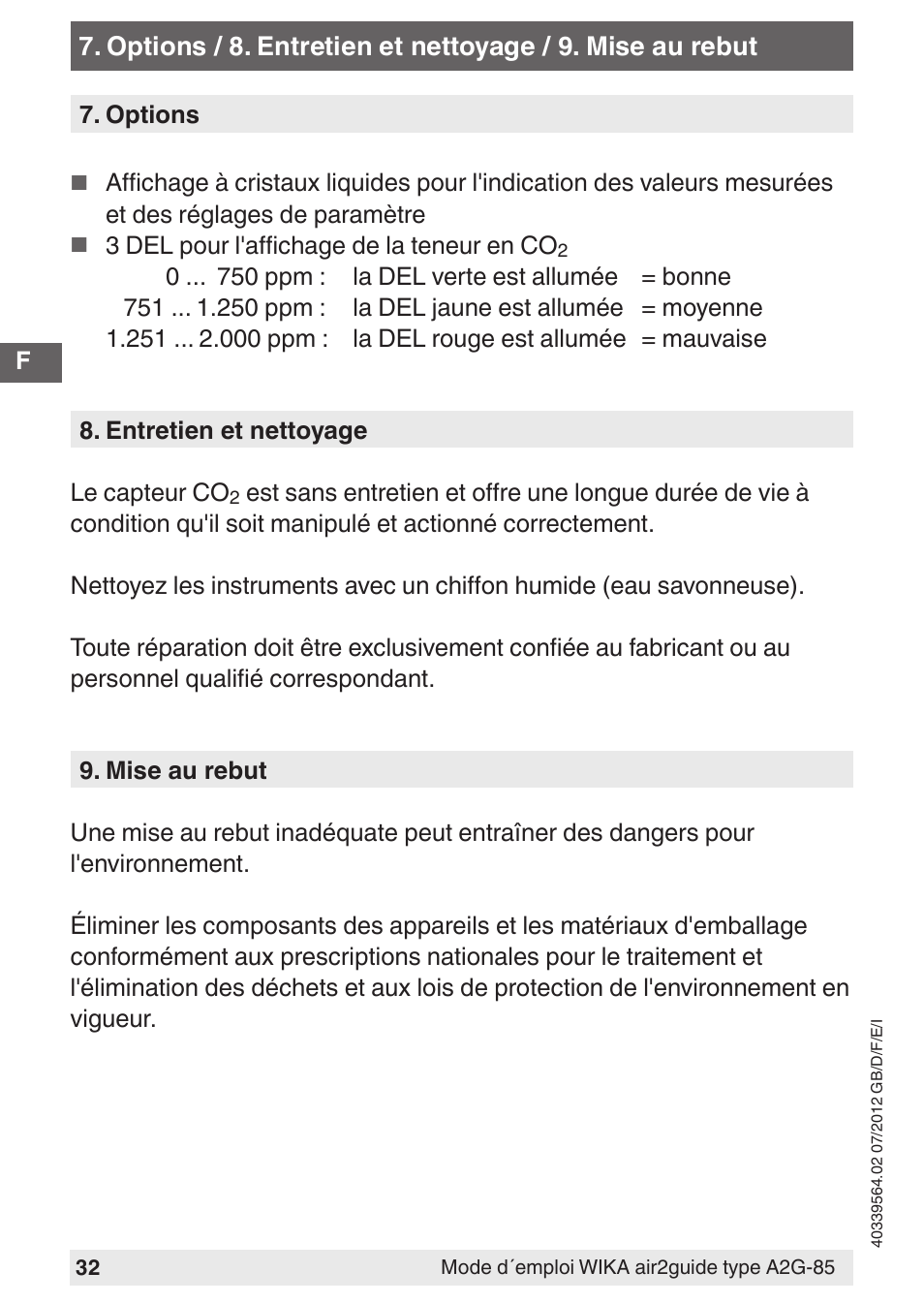 WIKA A2G-85 User Manual | Page 32 / 56