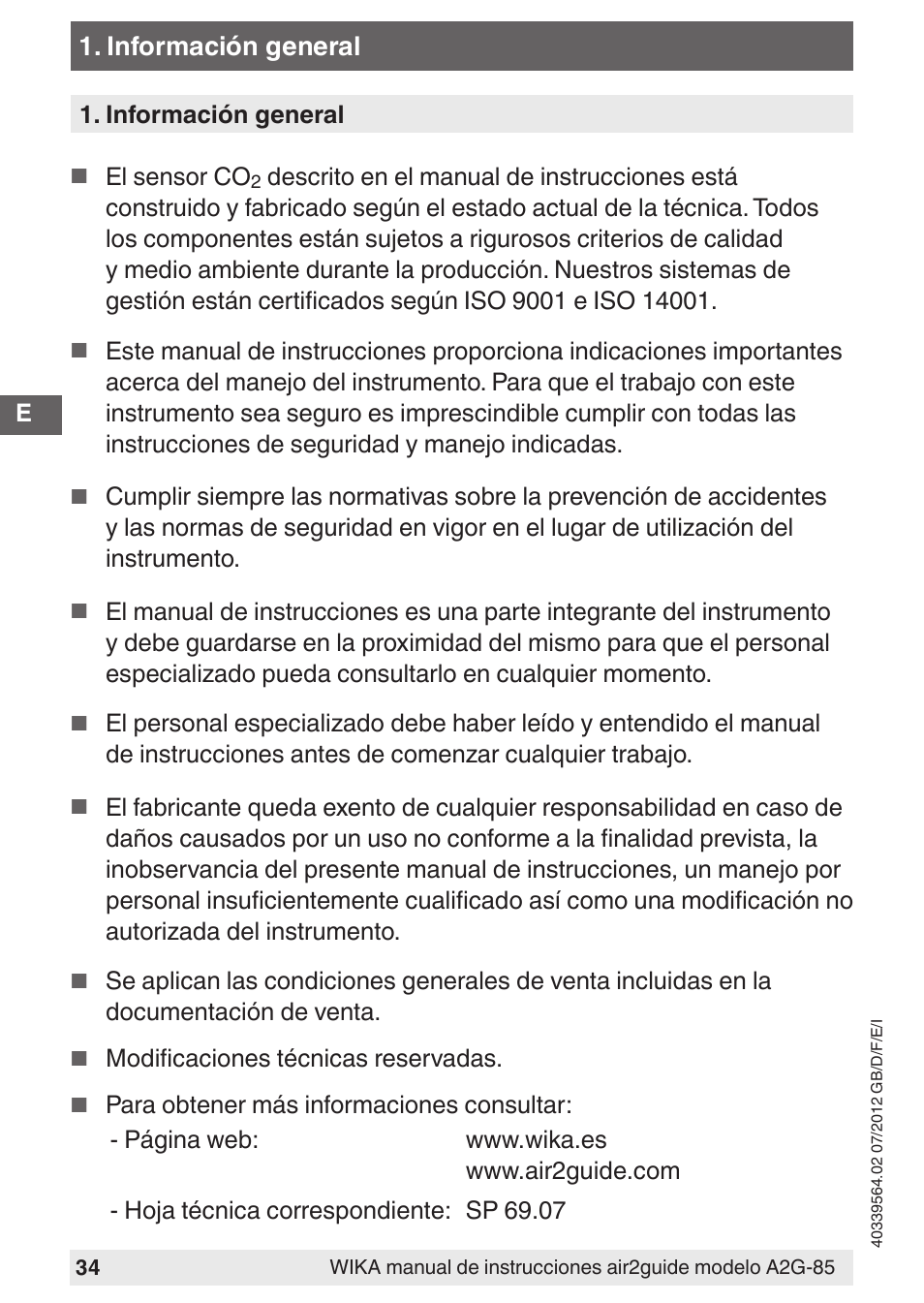 WIKA A2G-85 User Manual | Page 34 / 56