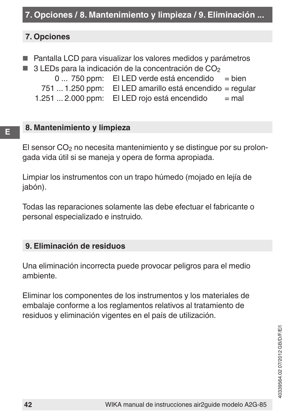WIKA A2G-85 User Manual | Page 42 / 56