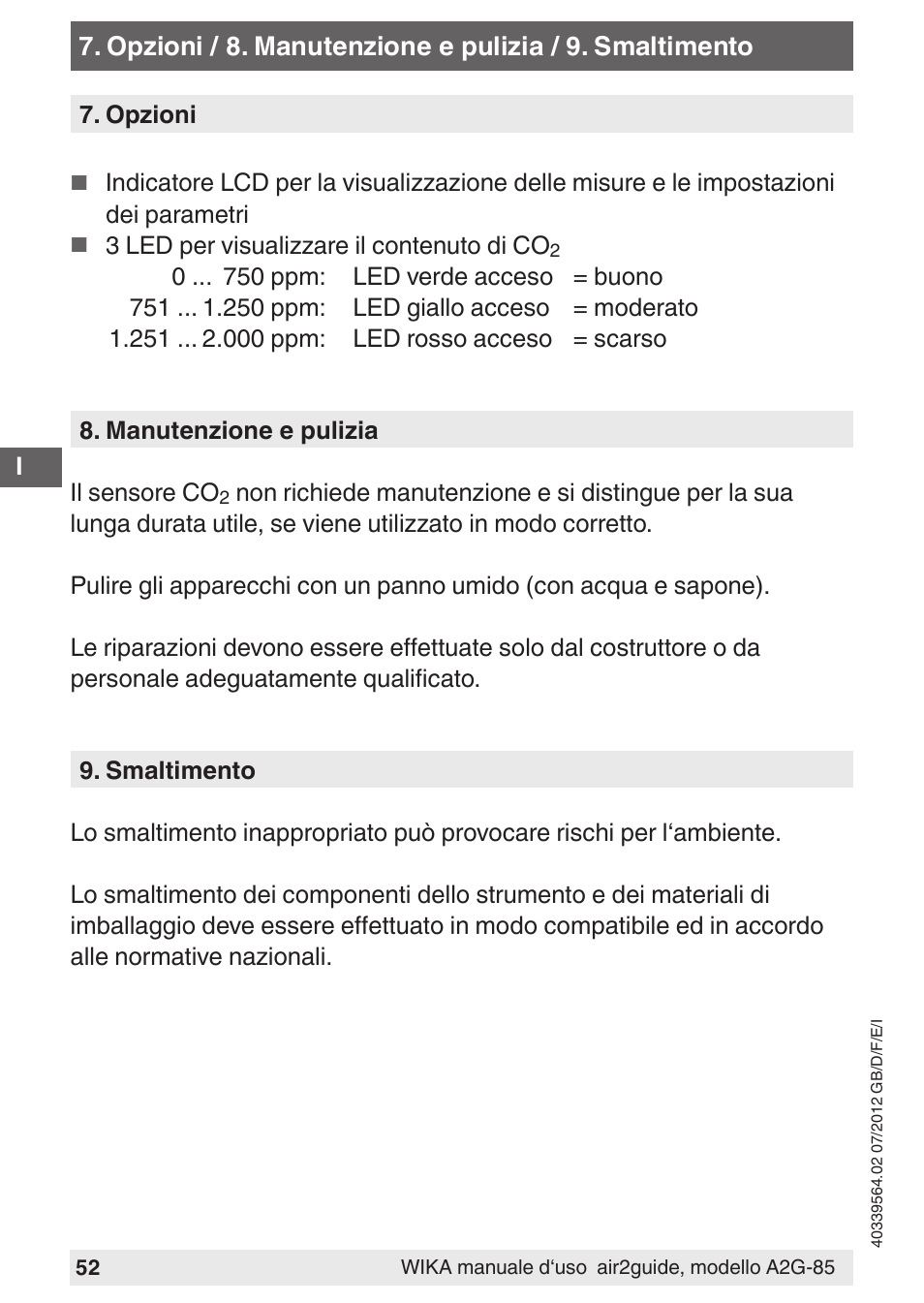 WIKA A2G-85 User Manual | Page 52 / 56