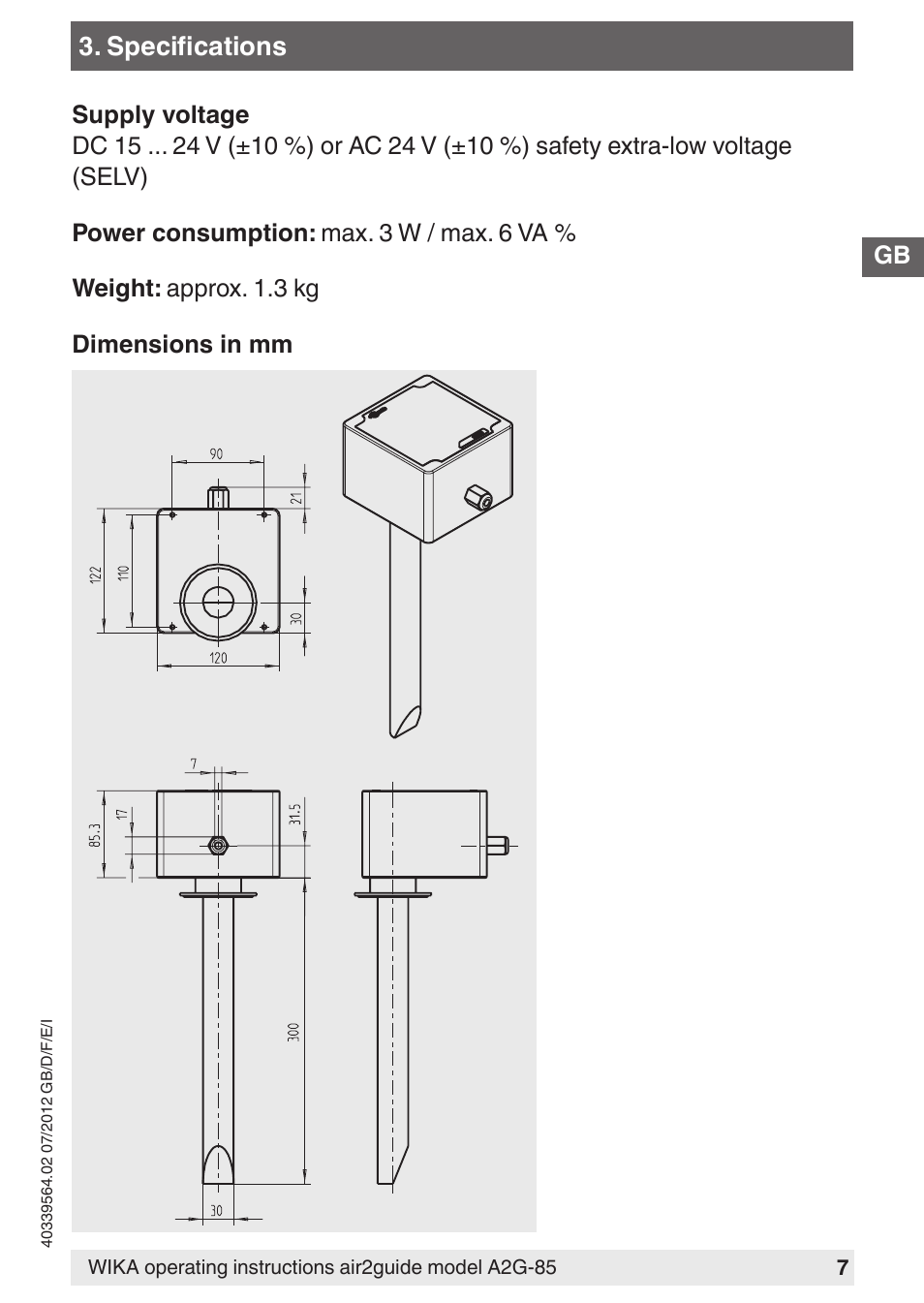 WIKA A2G-85 User Manual | Page 7 / 56
