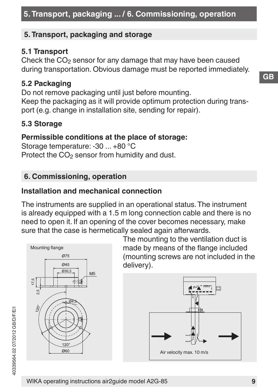 WIKA A2G-85 User Manual | Page 9 / 56