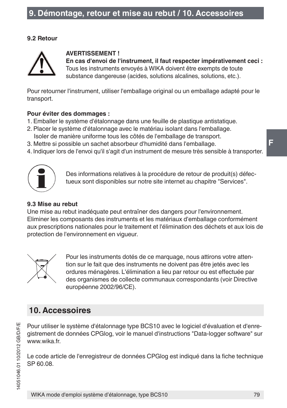 Accessoires | WIKA BCS10 User Manual | Page 79 / 108