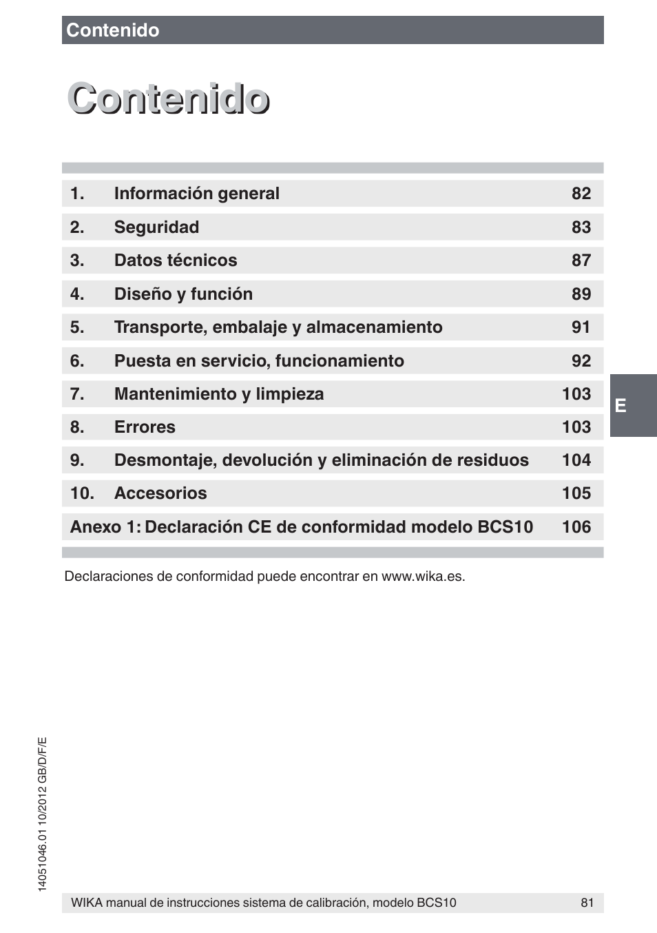 WIKA BCS10 User Manual | Page 81 / 108