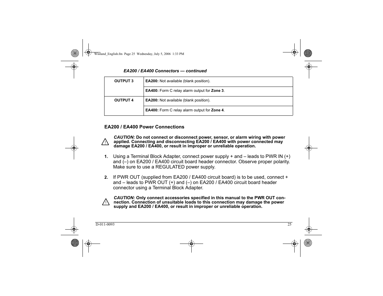 Winland Electronics EA400 User Manual | Page 27 / 56