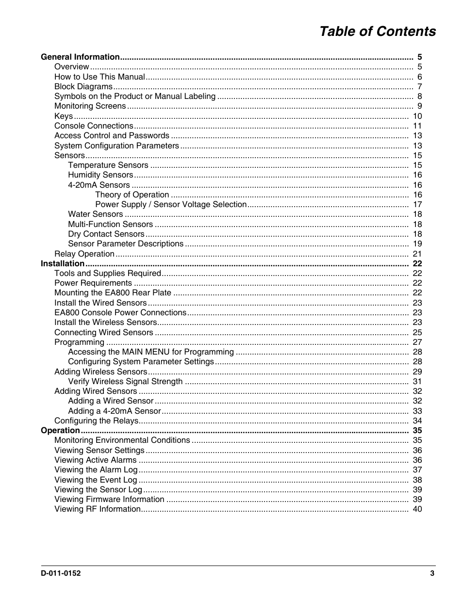 Winland Electronics EA800-ip User Manual | Page 3 / 60