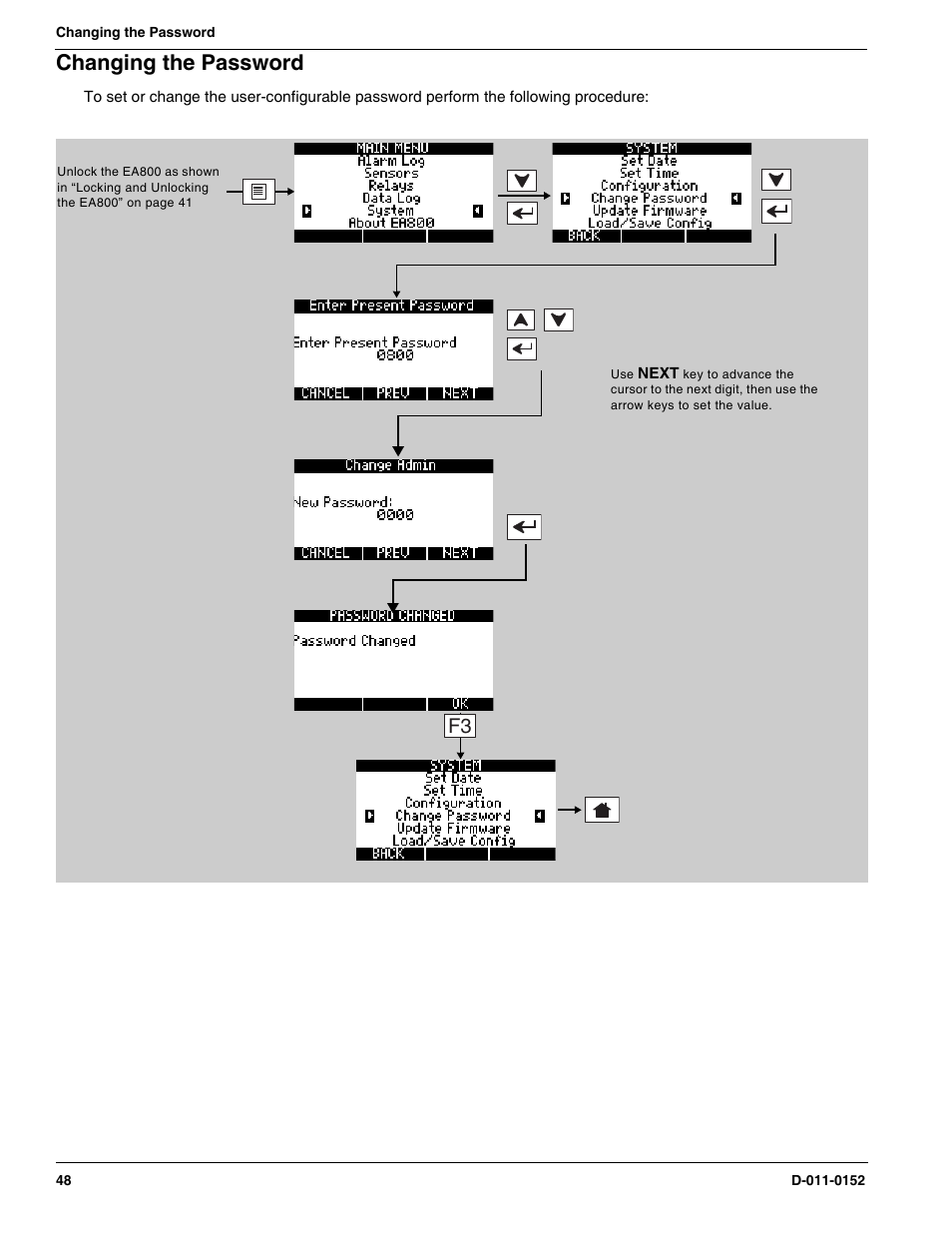 Changing the password | Winland Electronics EA800-ip User Manual | Page 48 / 60