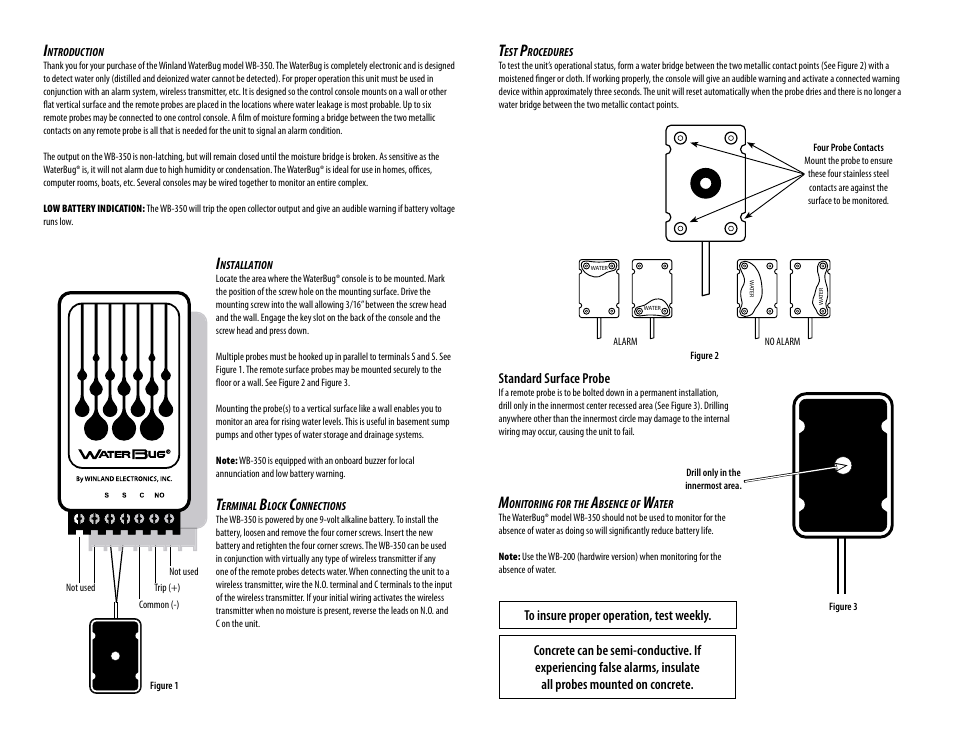 Winland Electronics WB350 User Manual | Page 2 / 4