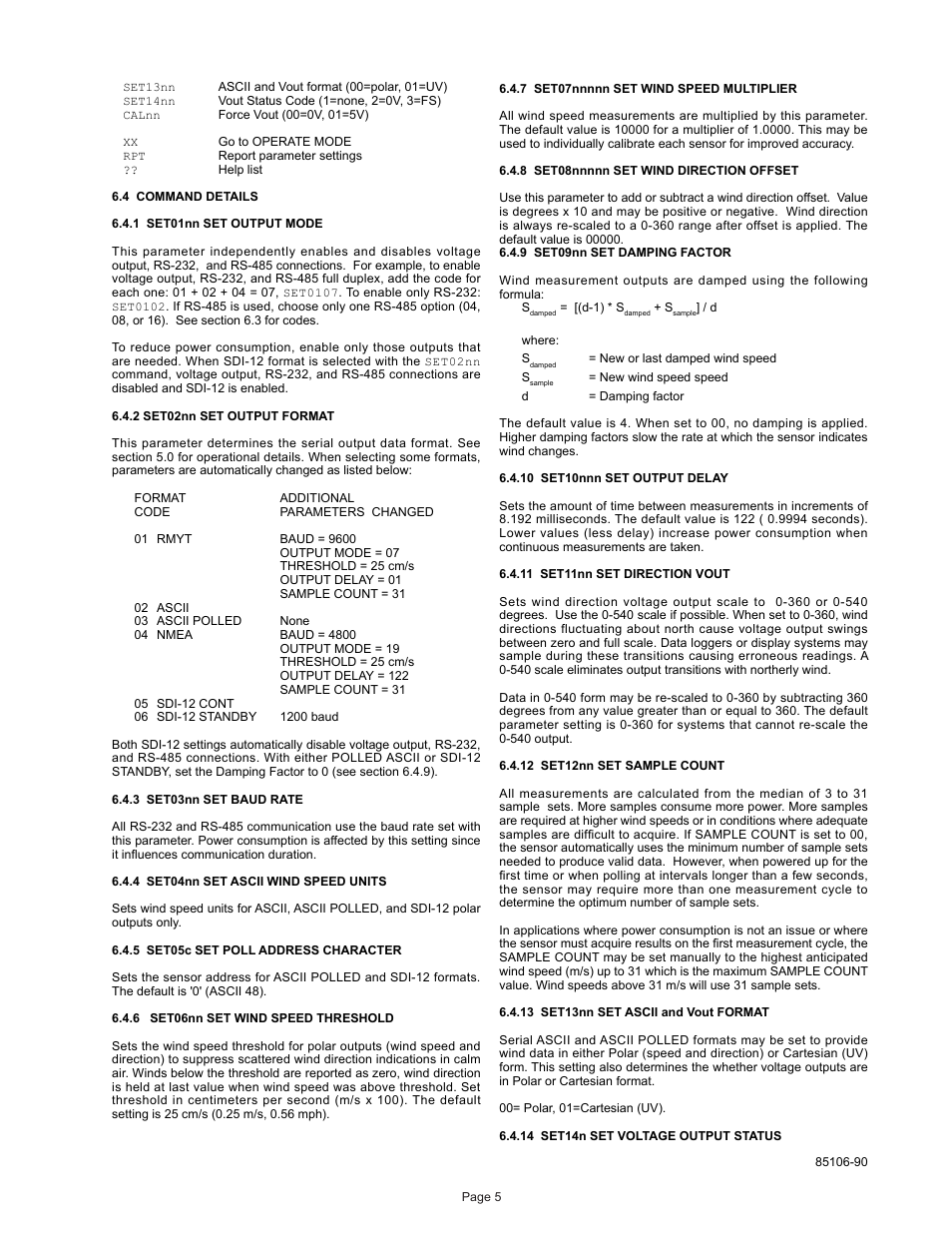 Young Ultrasonic Anemometer Marine Model Model 85106 User Manual | Page 8 / 16