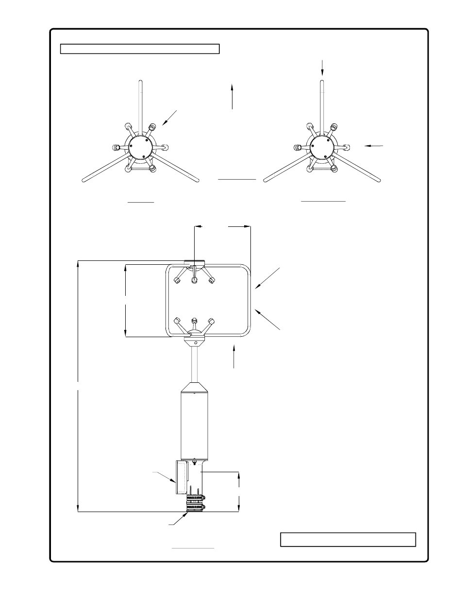 Appendix b: sensor orientation and dimensions, North | Young Ultrasonic Anemometer Model 81000VRE User Manual | Page 10 / 10