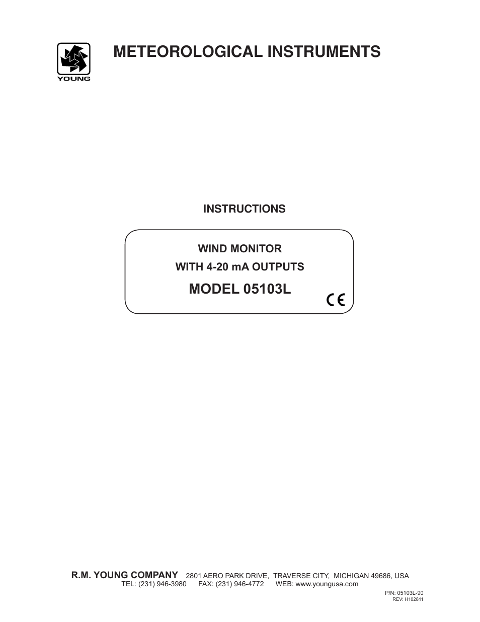 Young Wind Monitor Model 05103L User Manual | 9 pages