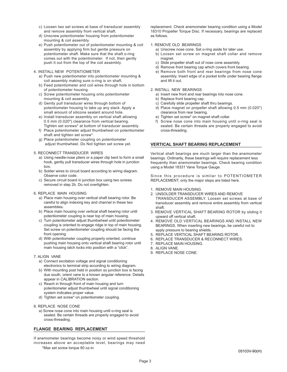 Young Wind Monitor Model 05103V User Manual | Page 4 / 11