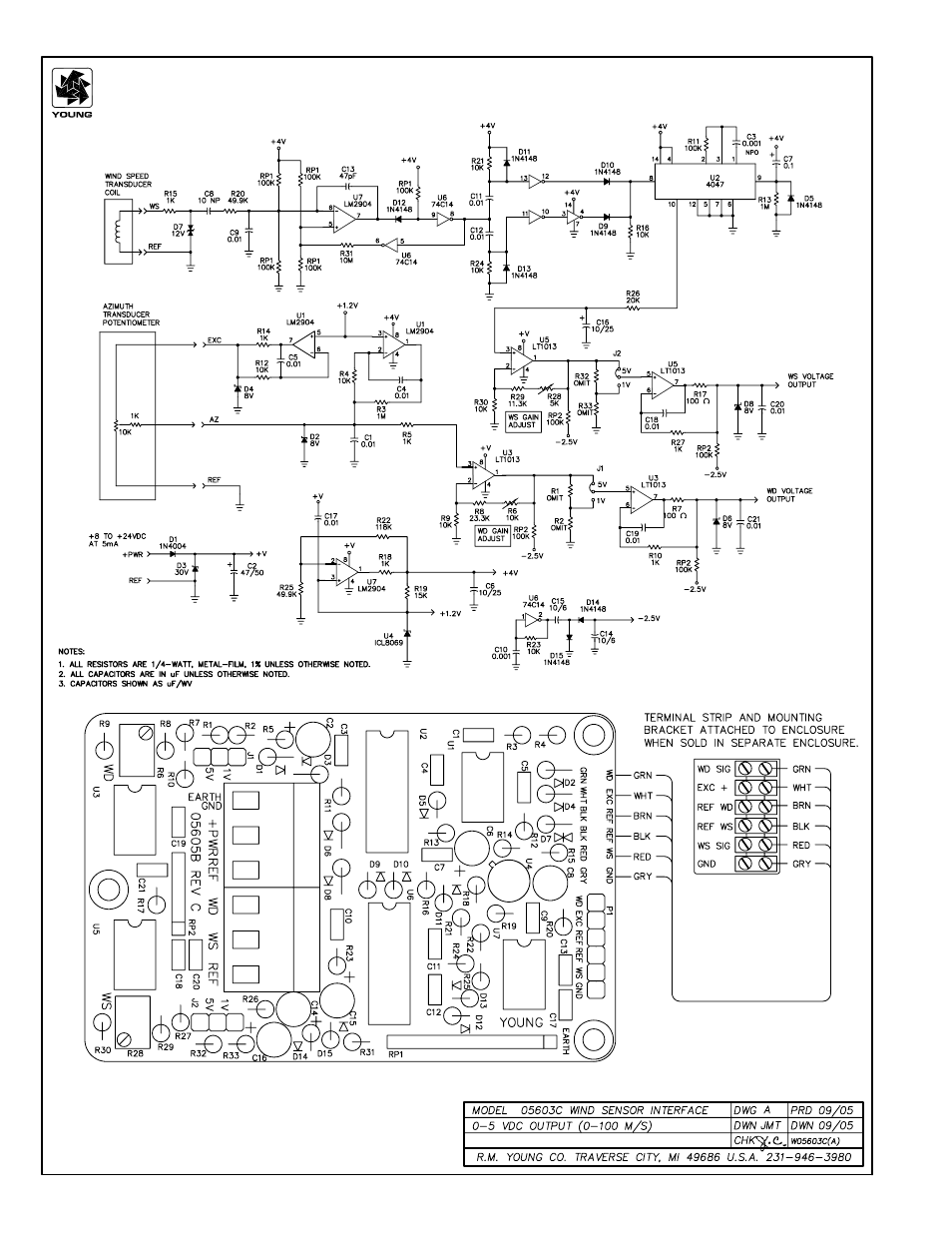 Young Voltage & Current Interfaces 05603C User Manual | Page 2 / 2