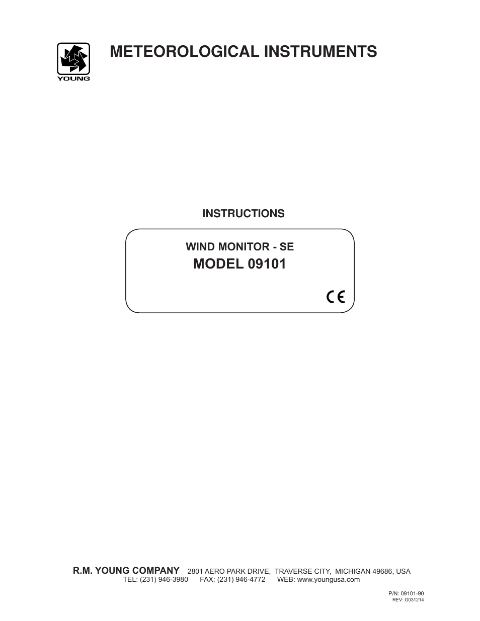 Young Serial Output Wind Monitor Model 09101 User Manual | 11 pages