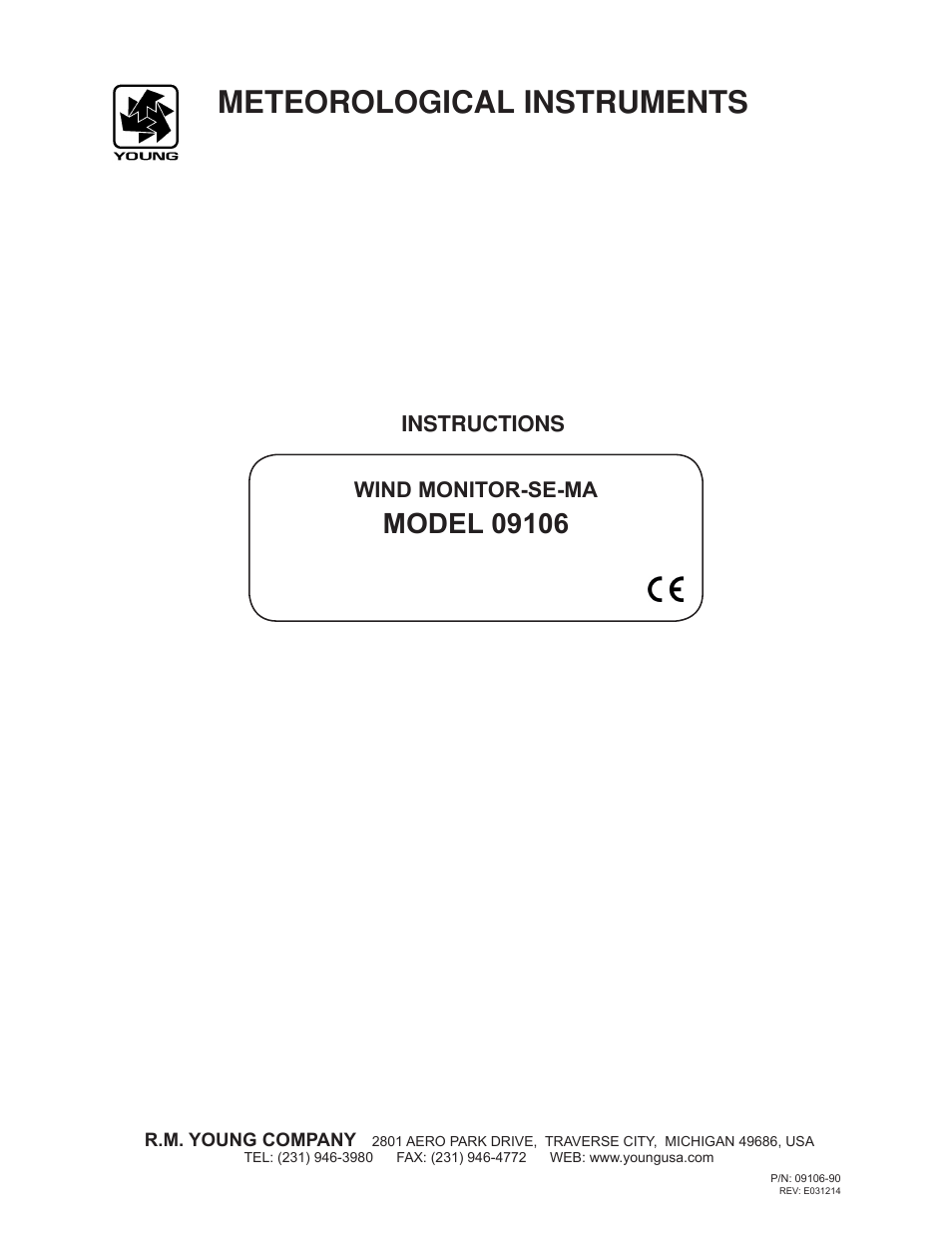 Young Serial Output Wind Monitor Model 09106 User Manual | 11 pages