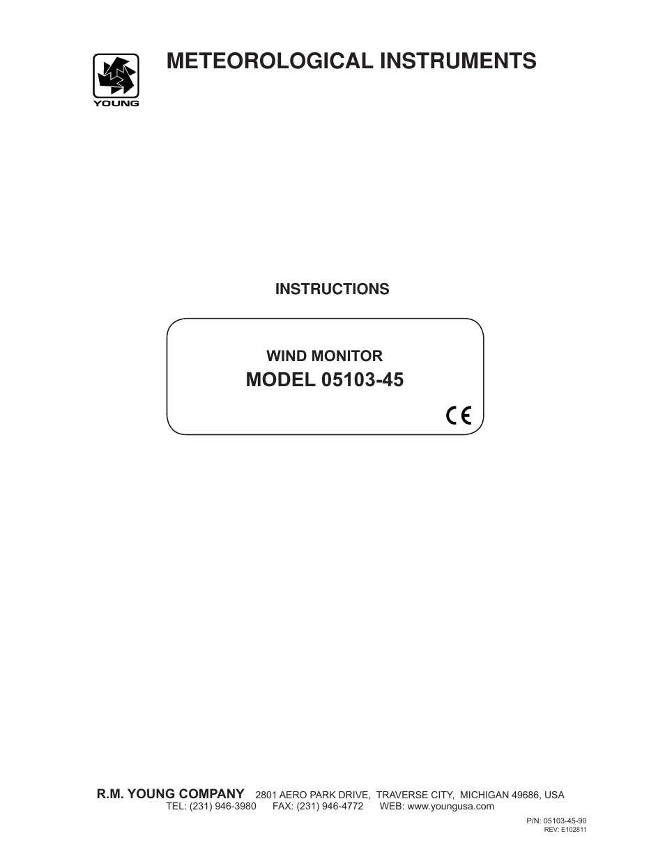 Young Alpine Wind Monitor Ice-resistant Model 05103-45 User Manual | 11 pages