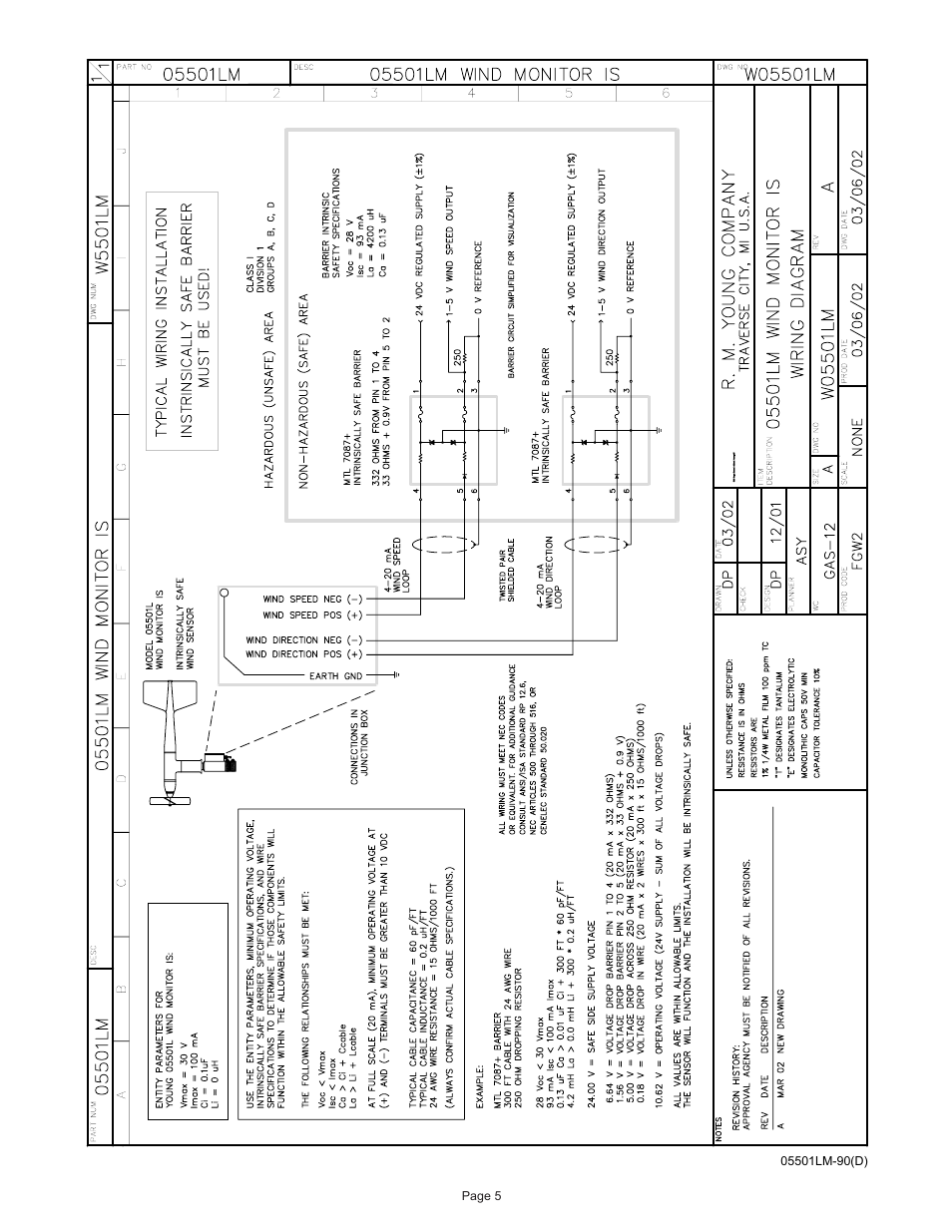 Young Intrinsically Safe Wind Monitor Model 05501 User Manual | Page 6 / 8