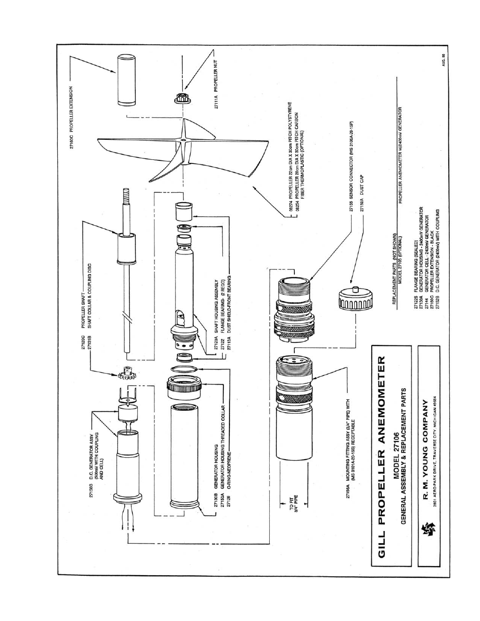 Young Gill Propeller Anemometer Models 27106 User Manual | Page 8 / 8