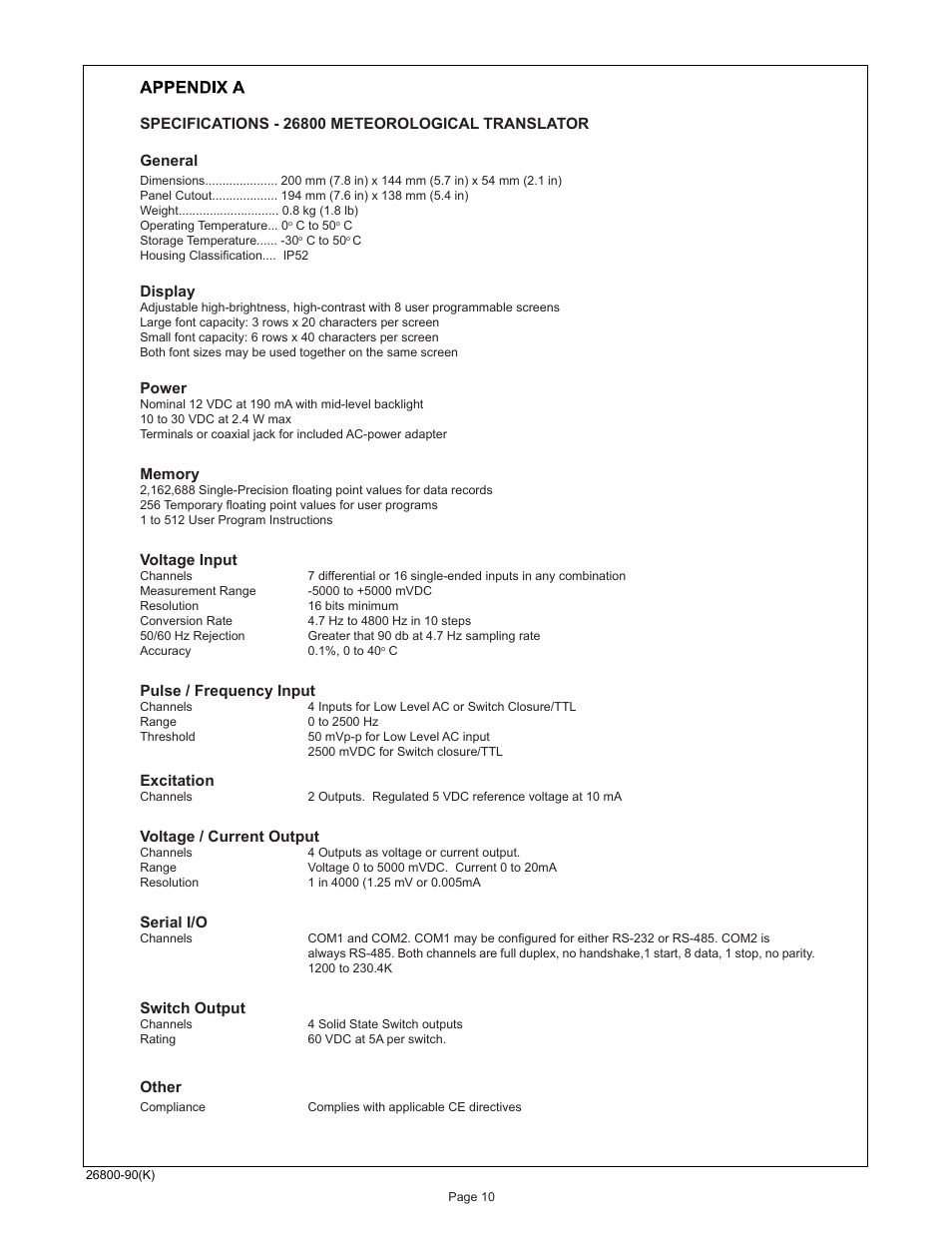Young Meteorological Translator Model 26800 User Manual | Page 11 / 28