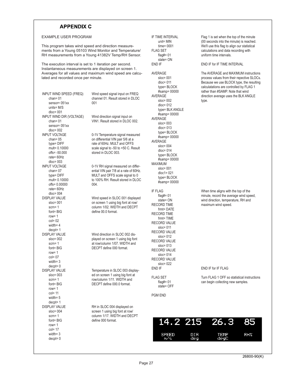 Young Meteorological Translator Model 26800 User Manual | Page 28 / 28