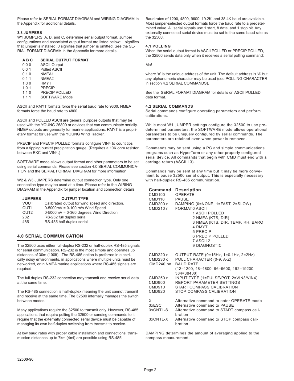 Young Compass / Serial Interface 32500 User Manual | Page 3 / 10