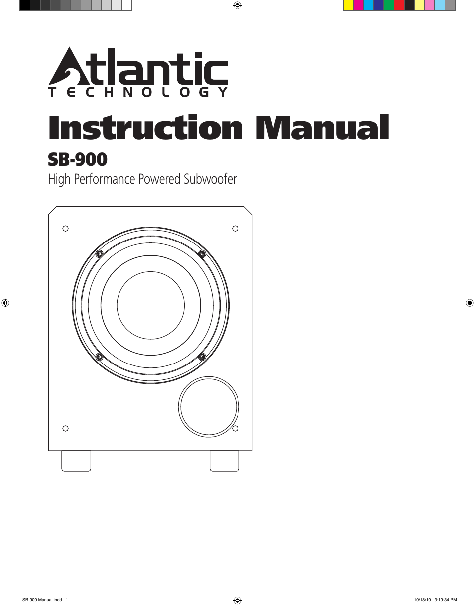 Atlantic Technology SB-900 User Manual | 4 pages