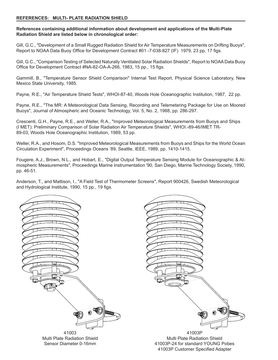 Young Multi-Plate Radiation Shield Model 41003 User Manual | Page 2 / 2