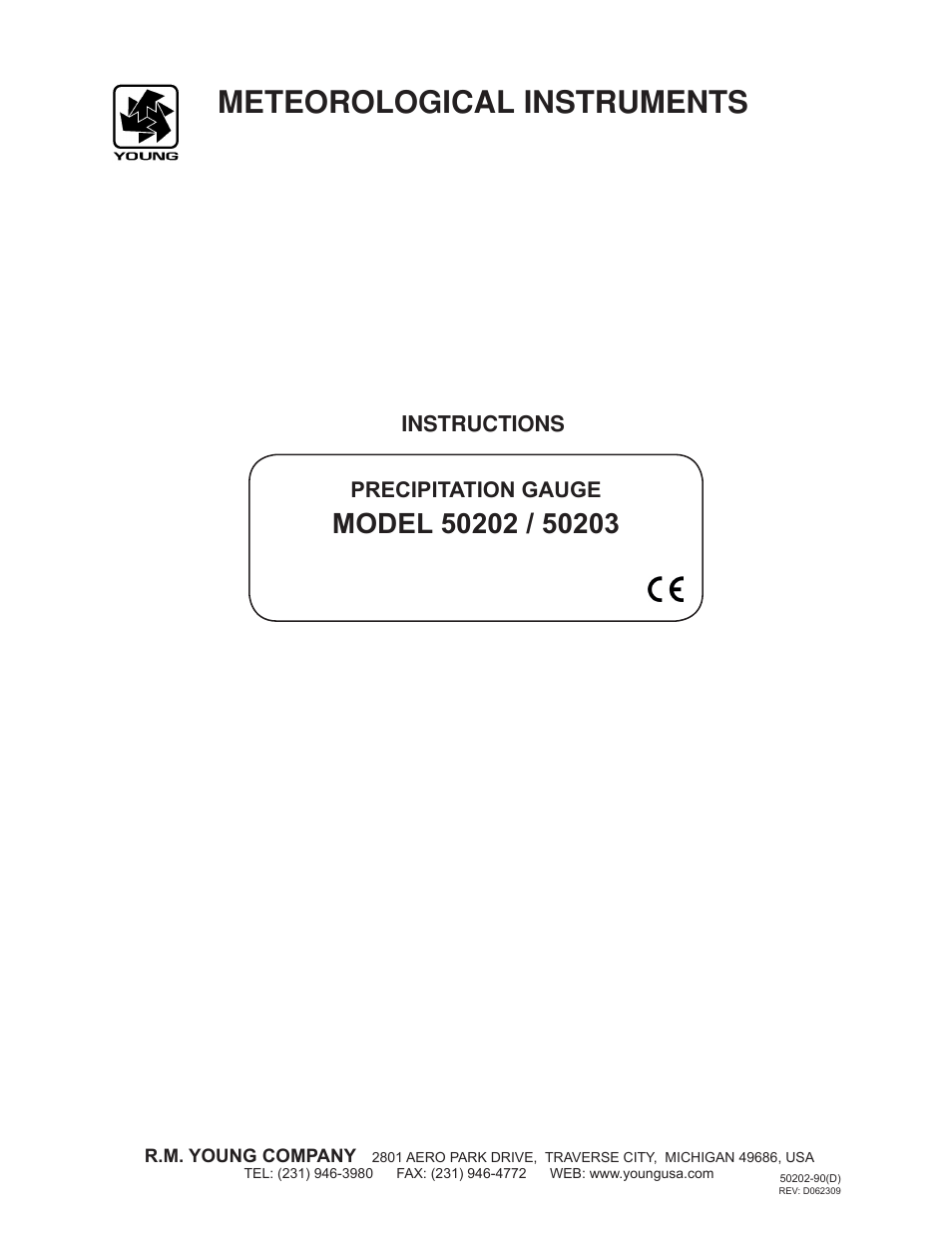 Young Precipitation Gauge No Moving Parts Model 50202 User Manual | 8 pages