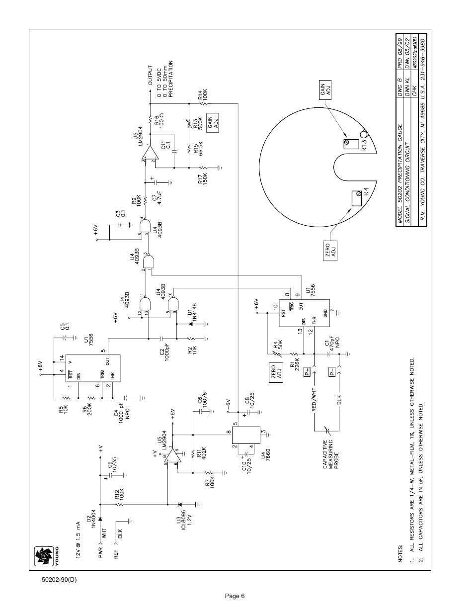 Young Precipitation Gauge No Moving Parts Model 50202 User Manual | Page 7 / 8