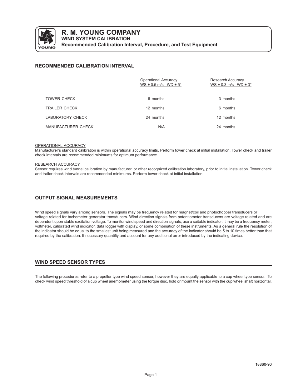R. m. young company | Young Wind Sensor Calibration Accessories User Manual | Page 2 / 16