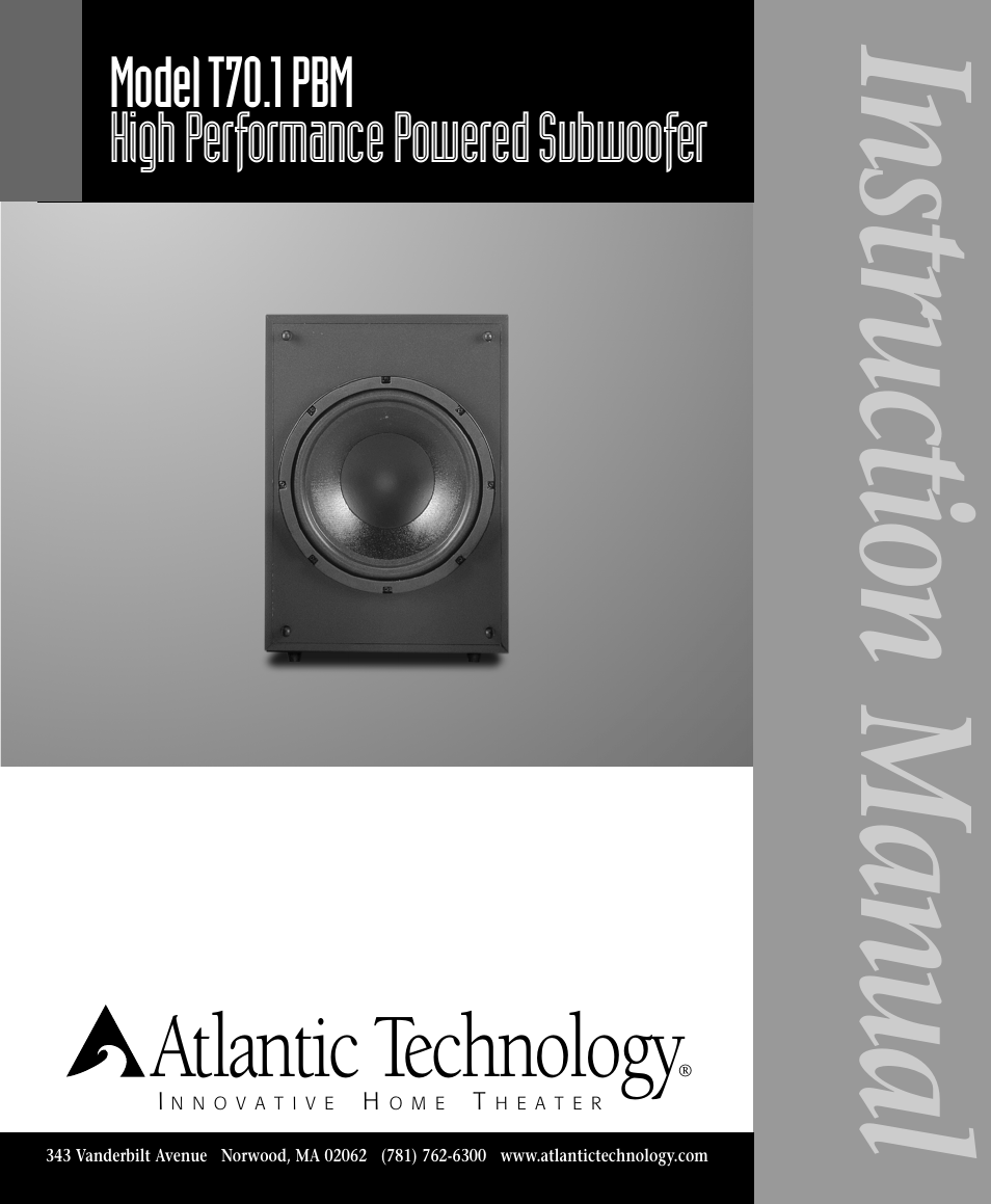 Atlantic Technology T70.1PBM User Manual | 12 pages